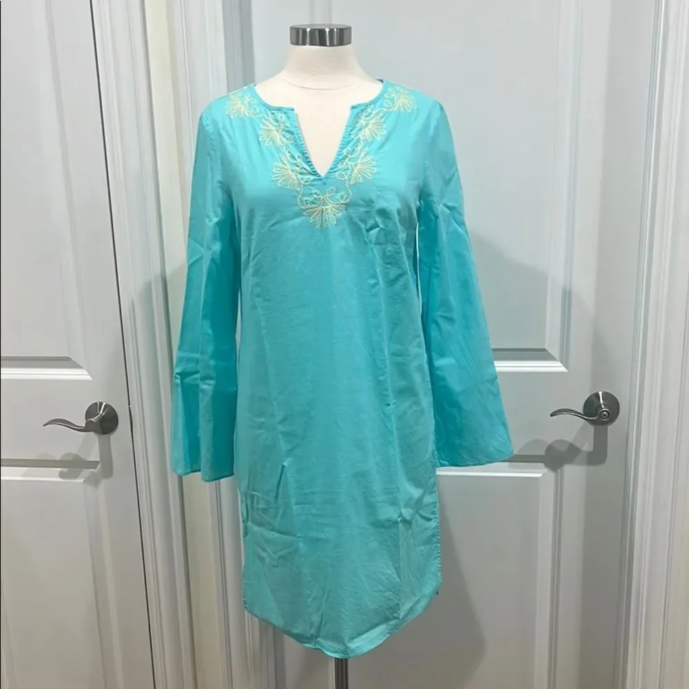 Lilly Pulitzer Elina Tunic Cover Up‎ Embroidered Cotton Size Medium